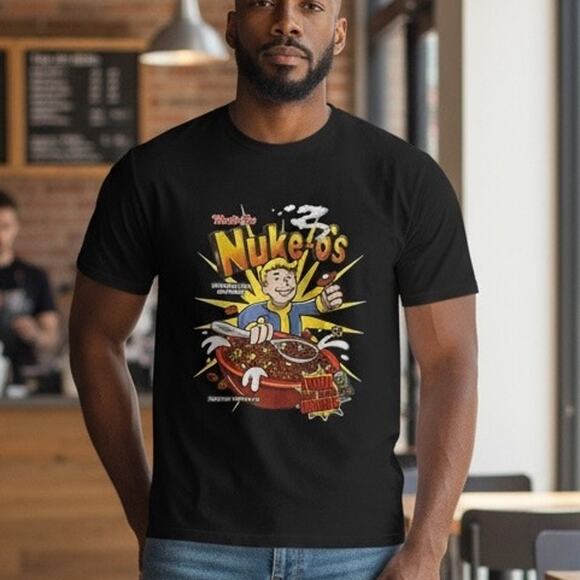 NWT ~ Men's Black "NUKEO'S" Short Sleeve T-Shirt ~ MEDIUM - Picture 1 of 1